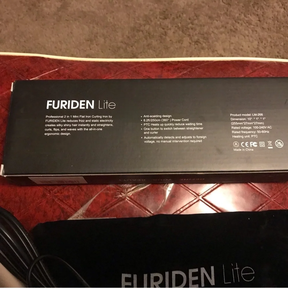 NWT Furiden Lite Dual-Voltage Curling Iron